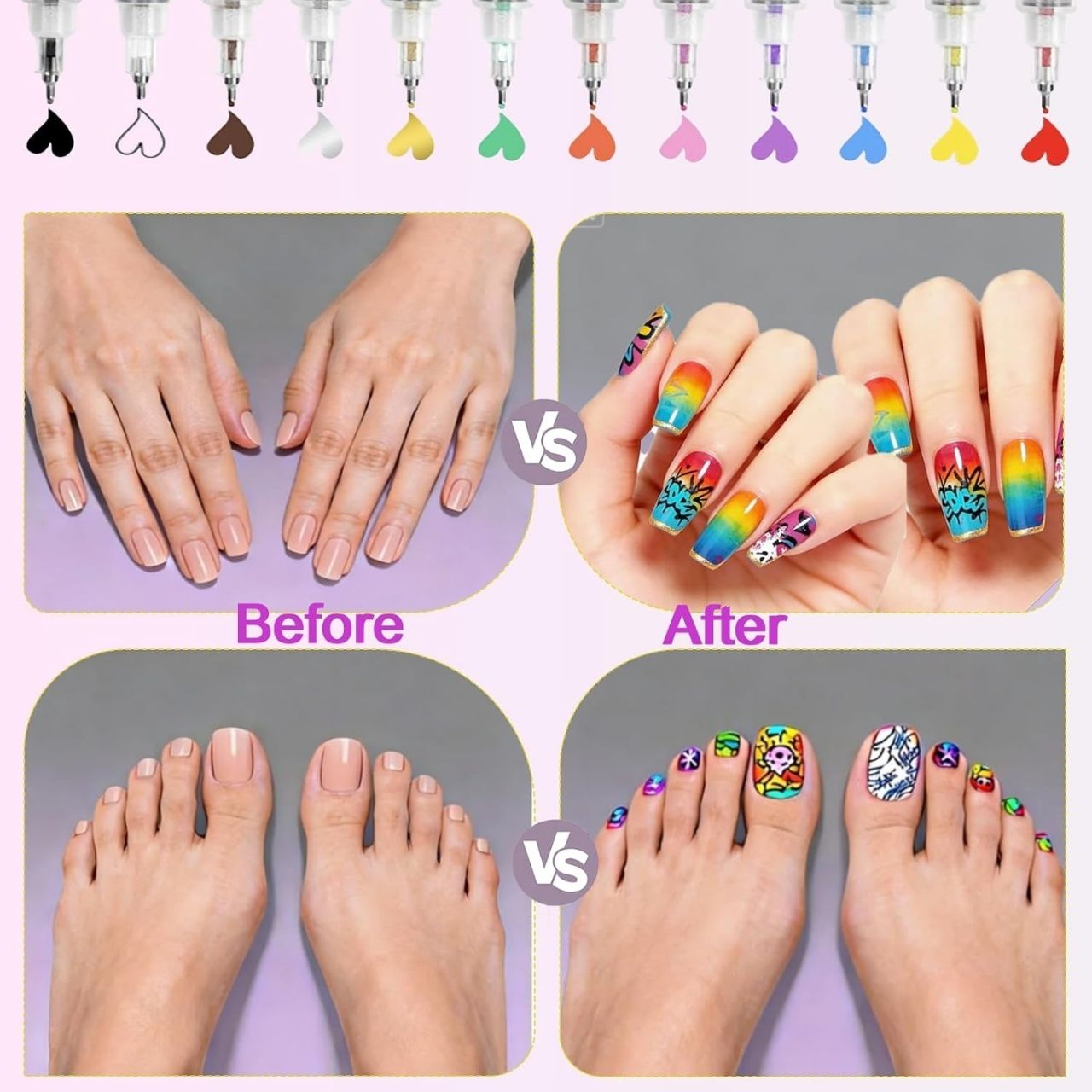 Sada farebných pier na maľovanie nechtov, ArtNails - Image 6