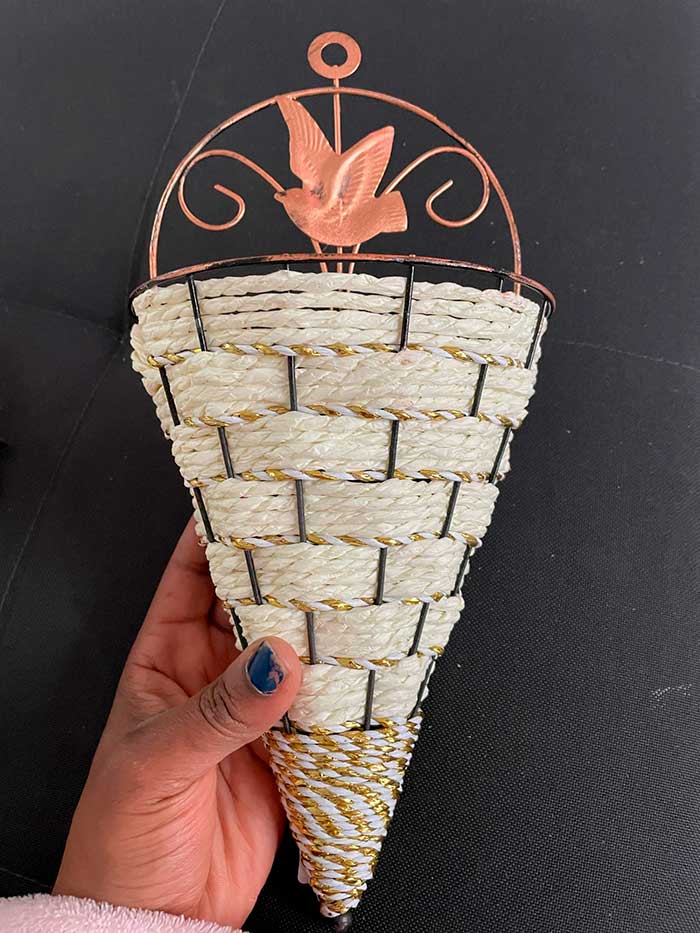 BasketVase, nástenný kvetinový kôš - Image 7