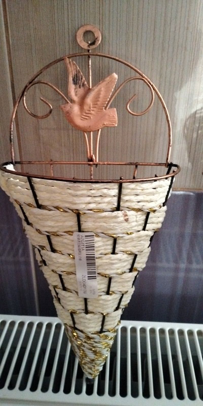 BasketVase, nástenný kvetinový kôš - Image 8