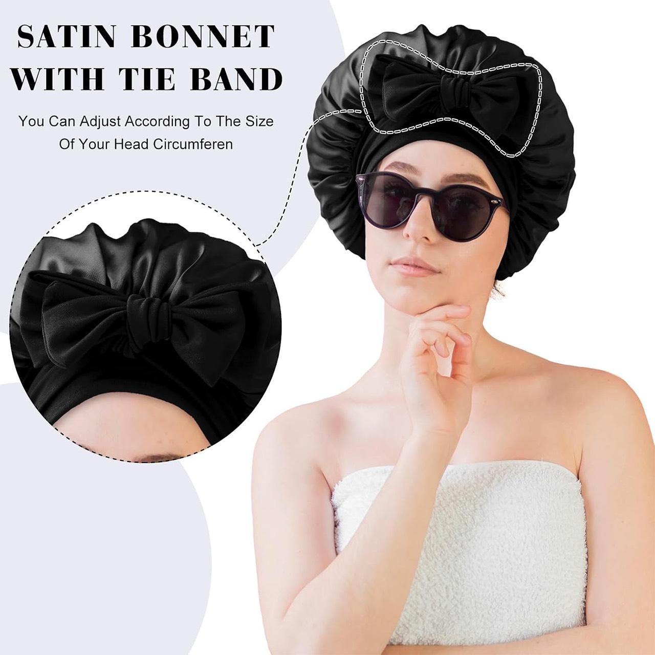 Bonnet, saténová čiapka na spanie - Image 6
