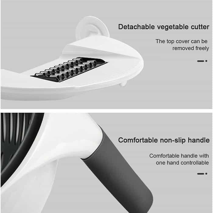 BowlCutter, multifunkčný krájač s pridaným cedidlom a ručným škrabkou - Image 4