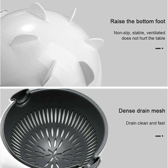 BowlCutter, multifunkčný krájač s pridaným cedidlom a ručným škrabkou - Image 5