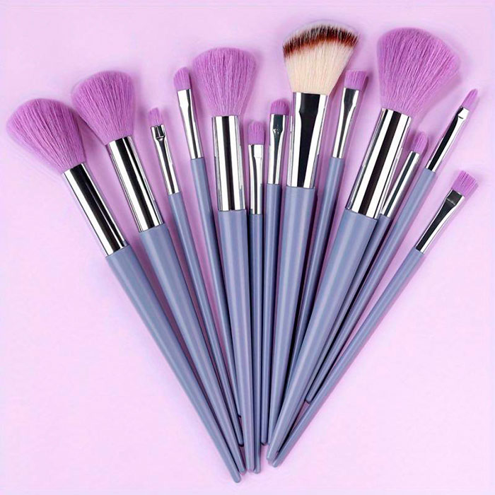 BrushSet, 13-dielna sada štetcov na líčenie s puzdrom na prenášanie - Image 3