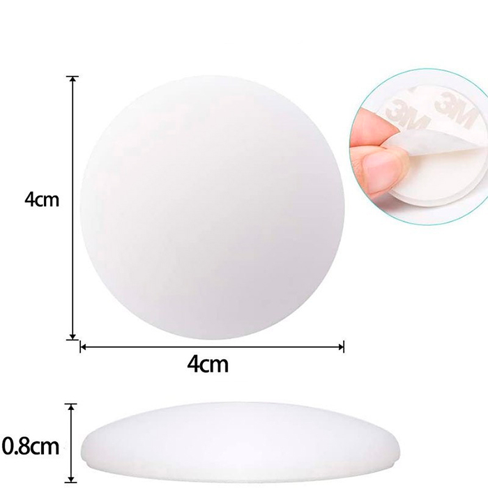 BumperStop, silikónový samolepiaci ochranný prvok na stenu (10 ks) - Image 2