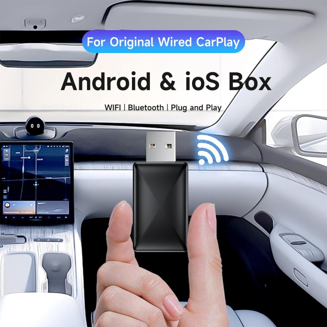 CarPlay, USB kľúč pre bezdrôtové pripojenie auta s Apple CarPlay a Android Auto - Image 4
