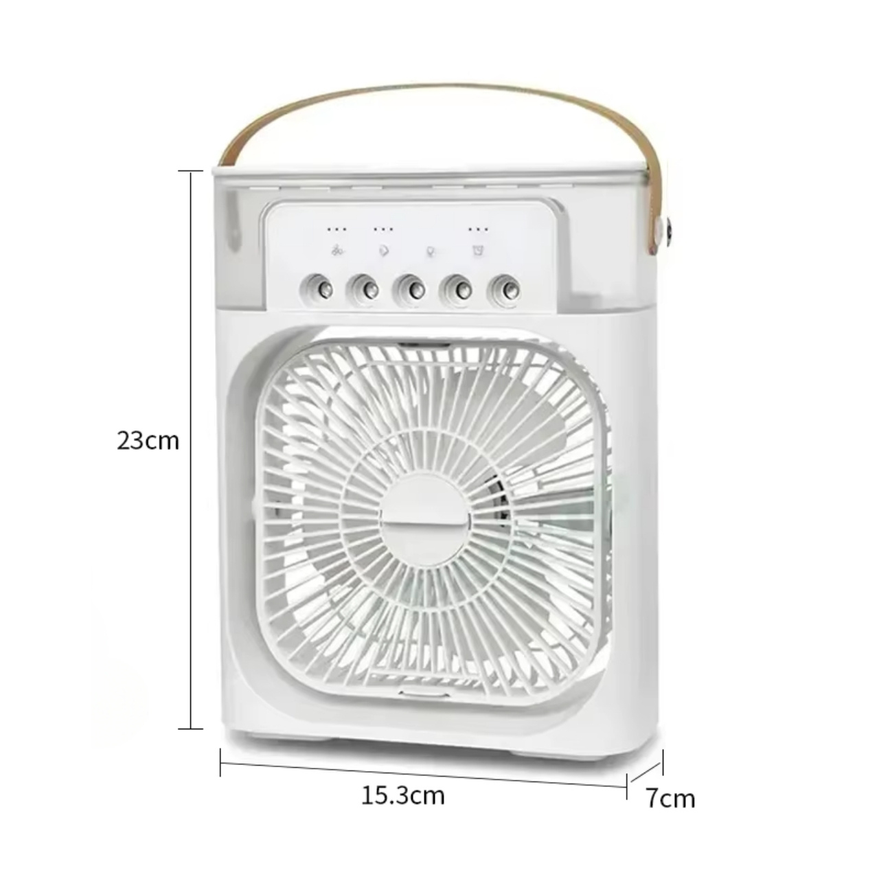 Coolio, 3-v-1 prenosný ventilátor s funkciou zvlhčovača, LED svetlom a chladením - Image 3