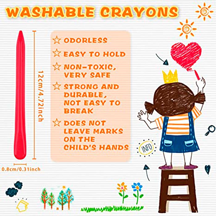 Crayons, kompaktné voskové pastelky (24 kusov) - Image 2