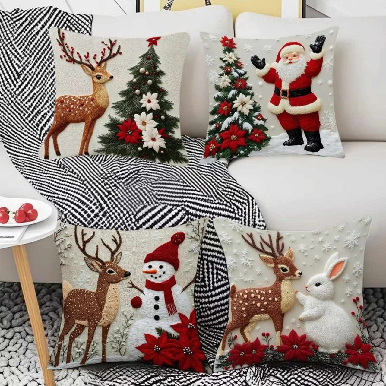 CutePillows, vianočné obliečky na vankúše (4 kusy) - Image 2