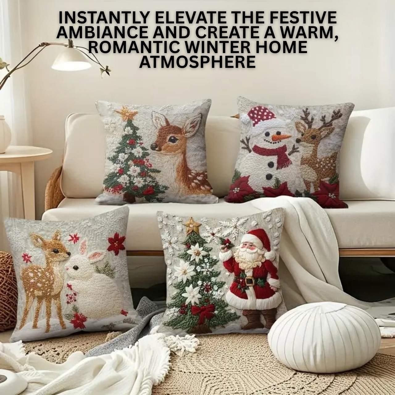 CutePillows, vianočné obliečky na vankúše (4 kusy) - Image 3