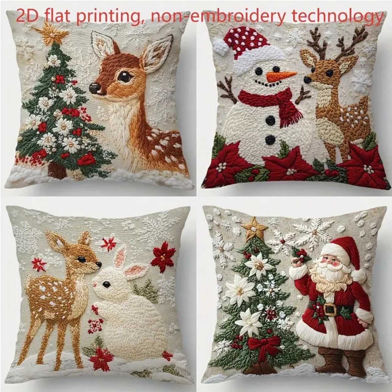 CutePillows, vianočné obliečky na vankúše (4 kusy) - Image 7