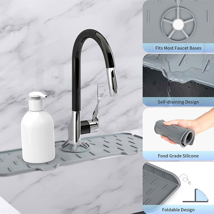 DryingPad, silikónová podložka pre kuchynský alebo kúpeľňový drez - Image 4