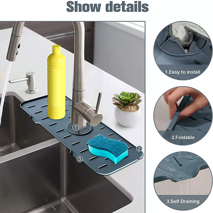 DryingPad, silikónová podložka pre kuchynský alebo kúpeľňový drez - Image 8