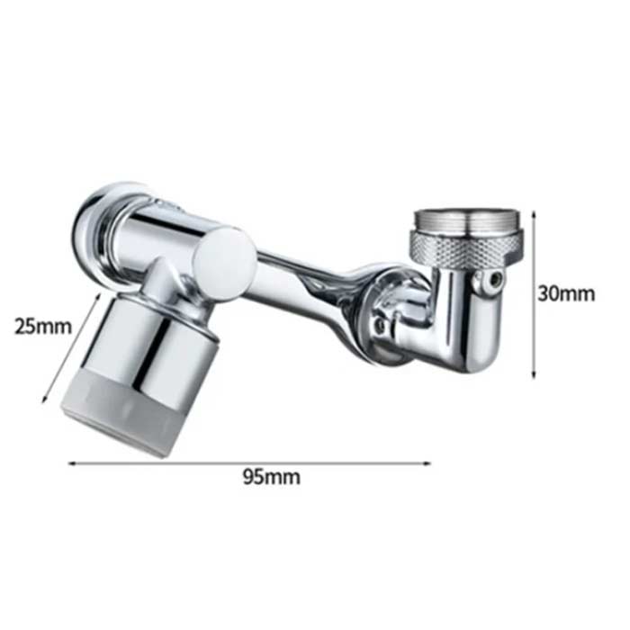 DualFaucet, nástavec na vodovodný kohútik, ktorý sa dá otáčať o 1080° a má 2 spôsoby vypúšťania vody - Image 2