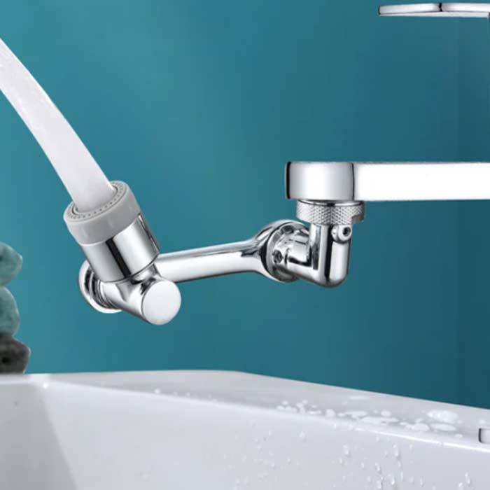 DualFaucet, nástavec na vodovodný kohútik, ktorý sa dá otáčať o 1080° a má 2 spôsoby vypúšťania vody - Image 4