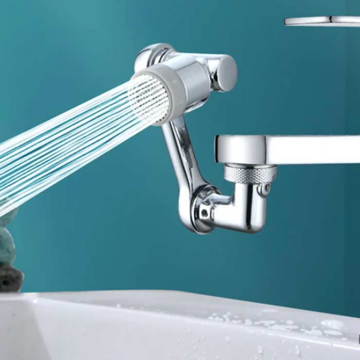 DualFaucet, nástavec na vodovodný kohútik, ktorý sa dá otáčať o 1080° a má 2 spôsoby vypúšťania vody - Image 5