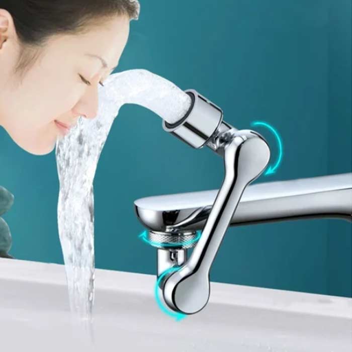 DualFaucet, nástavec na vodovodný kohútik, ktorý sa dá otáčať o 1080° a má 2 spôsoby vypúšťania vody - Image 7