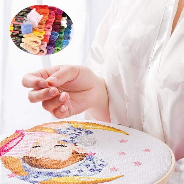 Súprava EmbroideryKit, 136-dielna súprava nití a ďalšieho najbežnejšieho vyšívacieho príslušenstva - Image 10