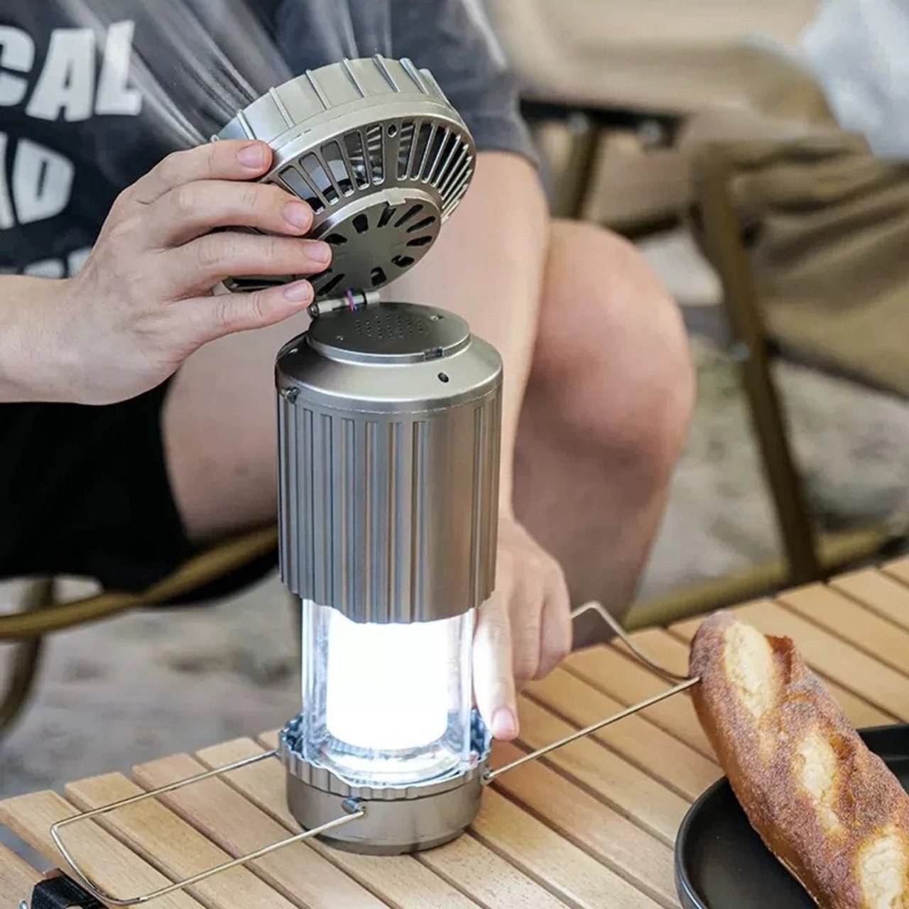 Fan, multifunkčný 5 v 1 solárny LED svetlo s ventilátorom - Image 10