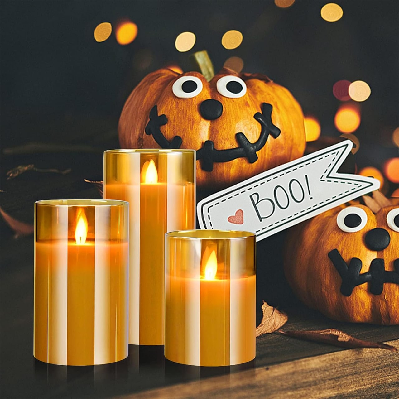 FlickCandles, súprava elegantných dekoratívnych sviečok (3 kusy) - Image 3