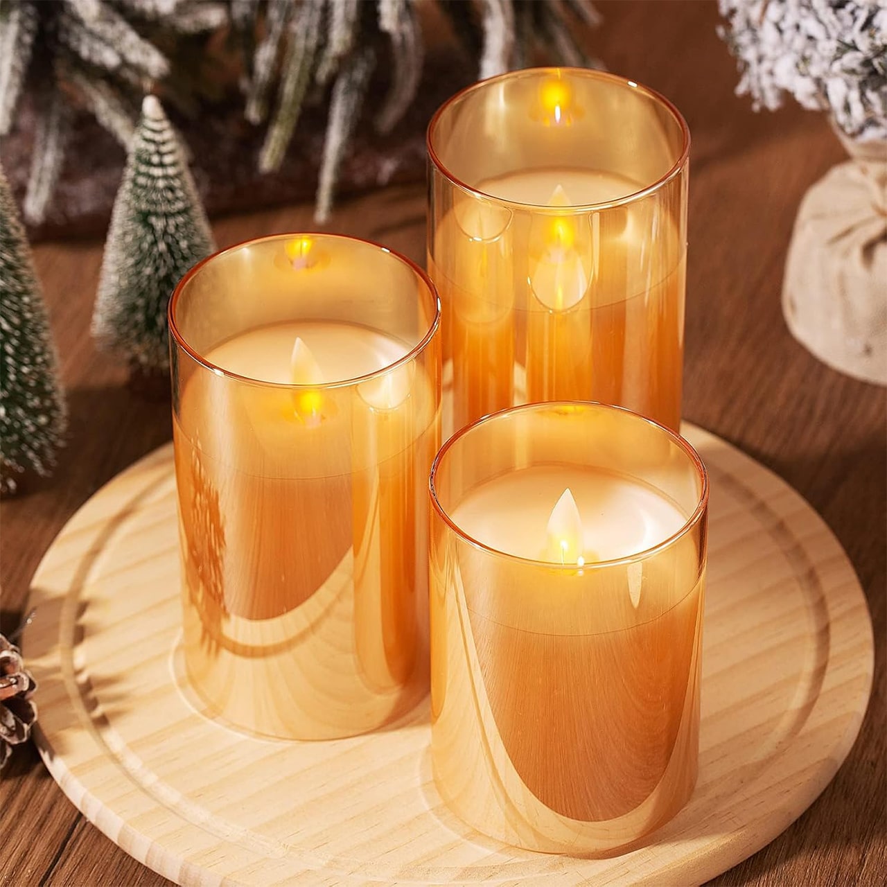 FlickCandles, súprava elegantných dekoratívnych sviečok (3 kusy) - Image 4