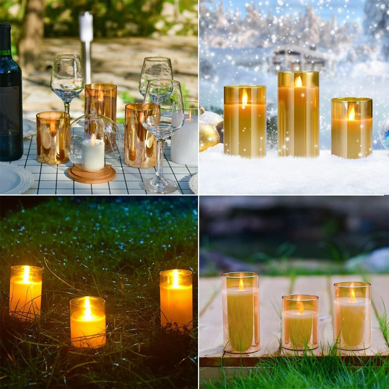 FlickCandles, súprava elegantných dekoratívnych sviečok (3 kusy) - Image 5
