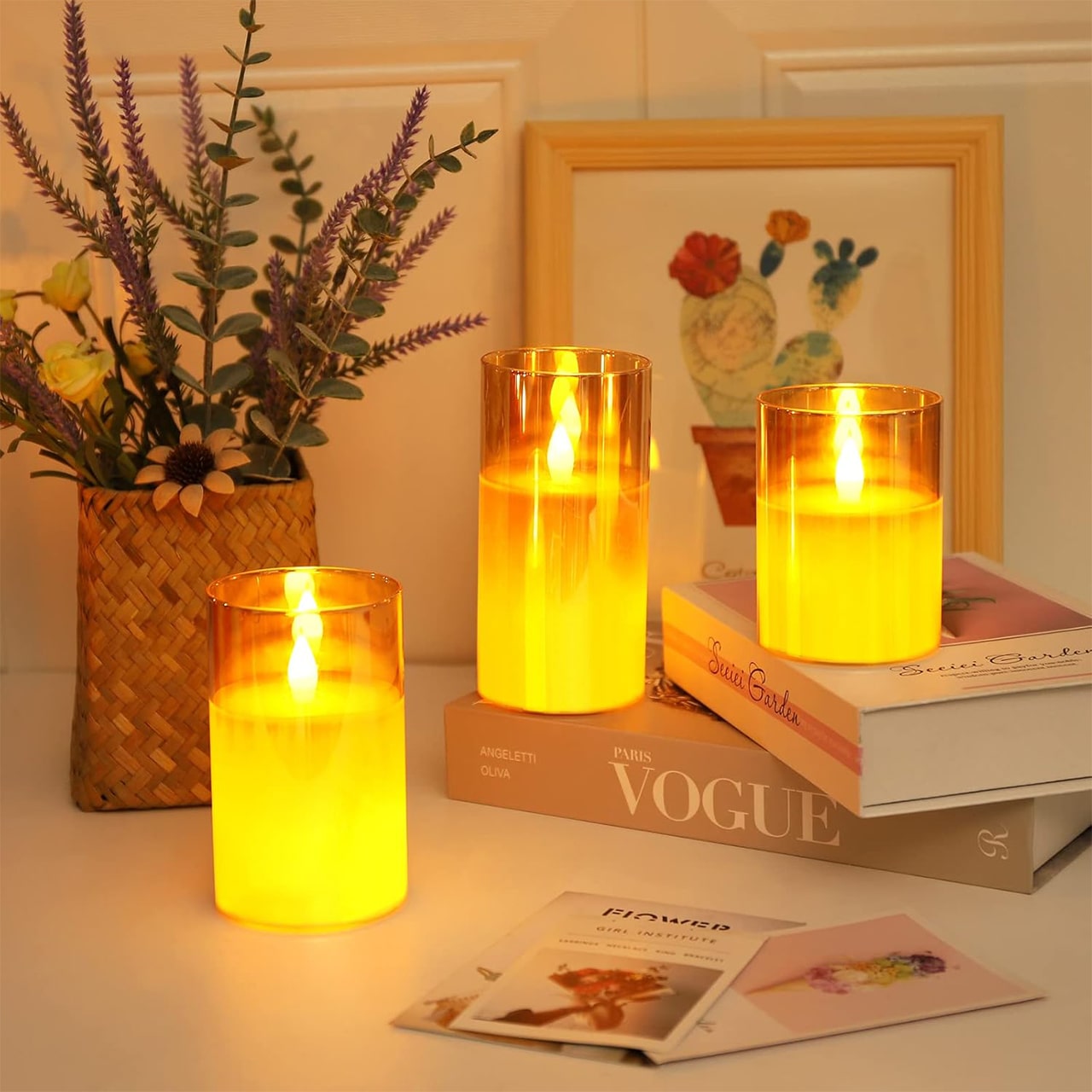 FlickCandles, súprava elegantných dekoratívnych sviečok (3 kusy) - Image 7