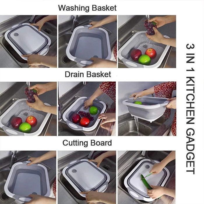 FoldableStrainer, multifunkčné sitko, skladovacia nádoba a doska na krájanie v jednom - Image 6