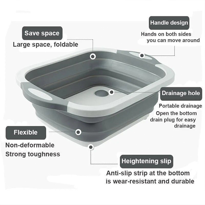 FoldableStrainer, multifunkčné sitko, skladovacia nádoba a doska na krájanie v jednom - Image 8
