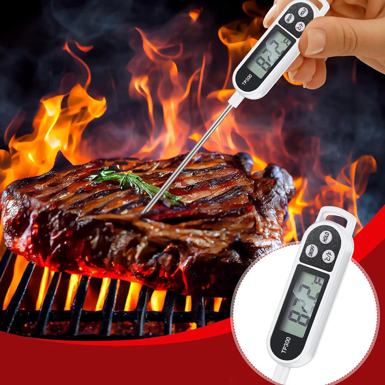 FoodMeter, elektronický digitálny teplomer na meranie teploty jedla a tekutín - Image 3