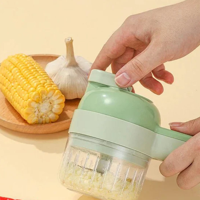 FoodProcessor, 5-dielna kuchynská súprava na sekanie, krájanie, šúpanie a čistenie - Image 3