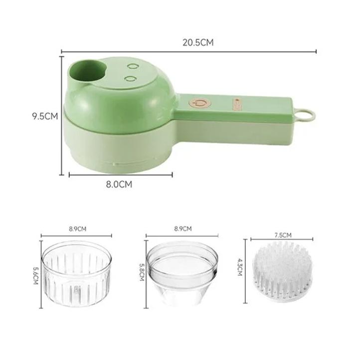 FoodProcessor, 5-dielna kuchynská súprava na sekanie, krájanie, šúpanie a čistenie - Image 8