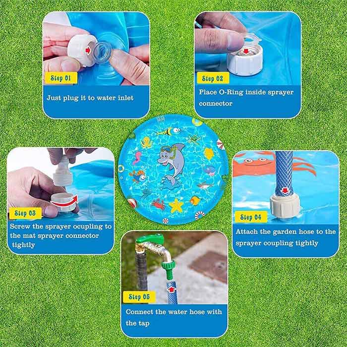 FunPool, nafukovací bazén s fontánou, ktorý je vhodný pre deti a domáce zvieratá - Image 11