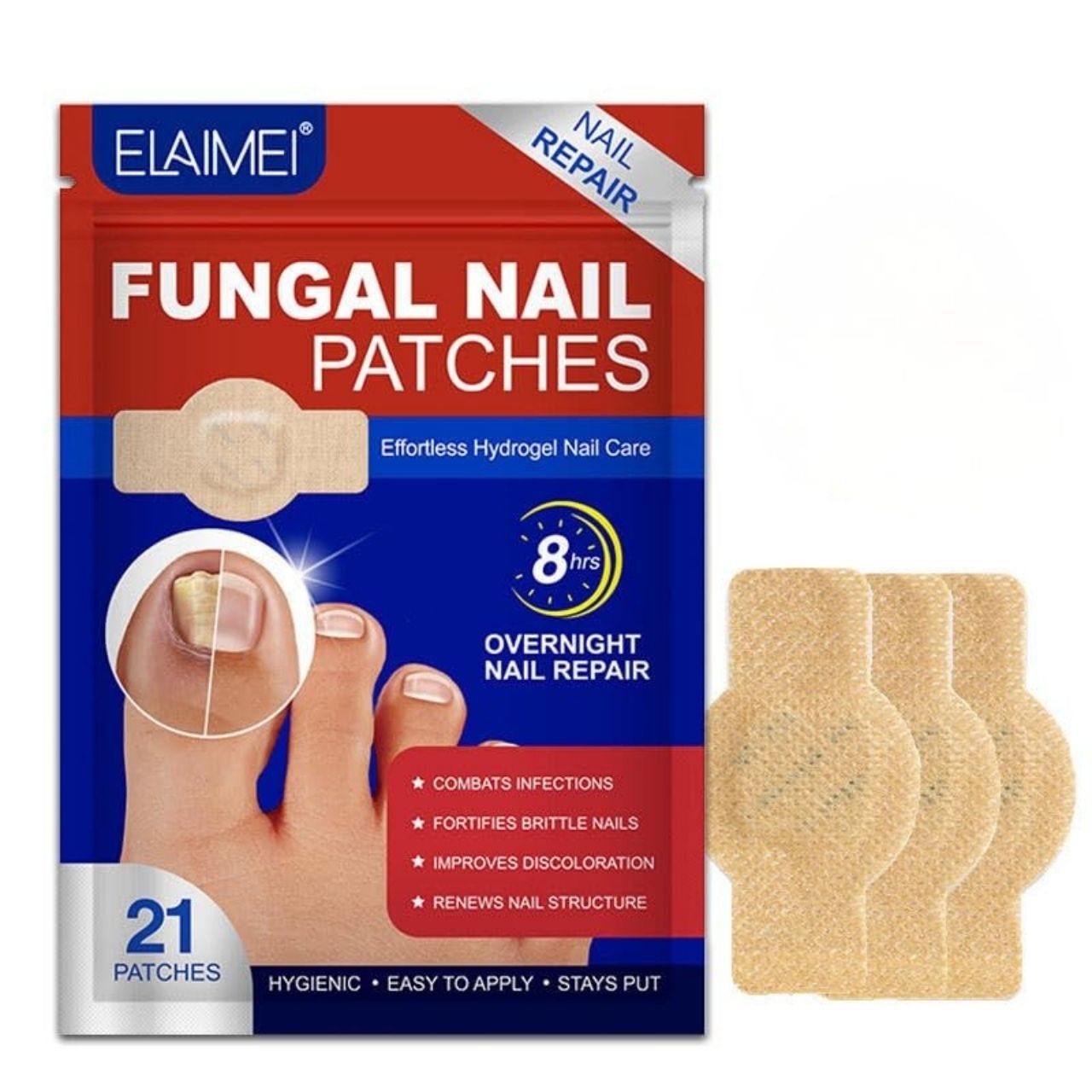 FungalPatches, obnovujúce náplasti na starostlivosť o poškodené nechty (21 ks.) - Image 2