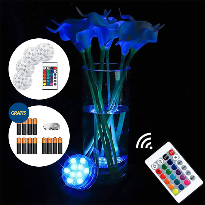 GlowBundle, 4 vodotesné LED svetlá + sada batérií - Image 9