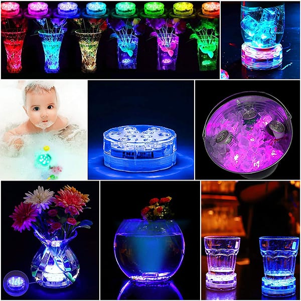 GlowWaterLights, 4 vodotesné LED svetlá s diaľkovým ovládaním - Image 2