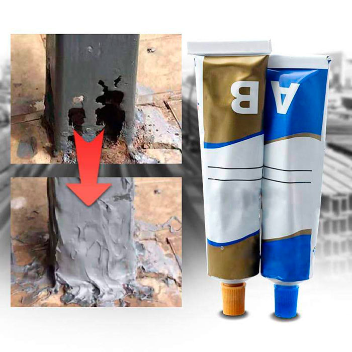 Zmiešajte zmes 1:1 z tuby A a tuby B a vytvorte vynikajúcu zmes na dlhodobé spájanie rôznych materiálov a povrchov!
