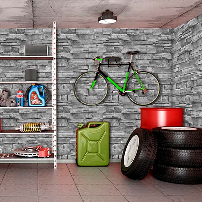 GreyBricks, samolepiace nálepky na stenu s 3D vzhľadom sivých tehál - Image 8