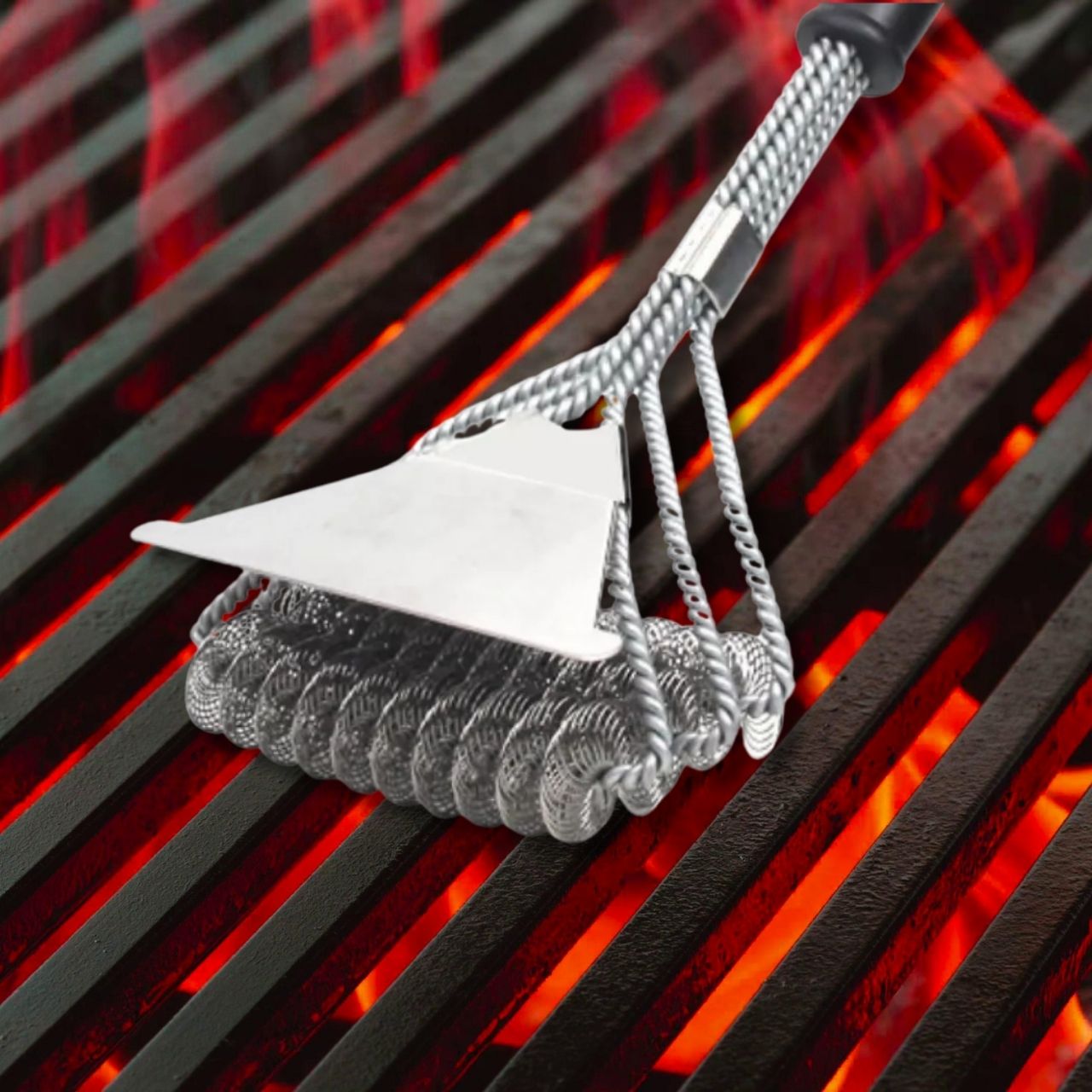 GrillBundle, sada grilovacích podložiek (5 kusov) a kefa na čistenie grilu - Image 8