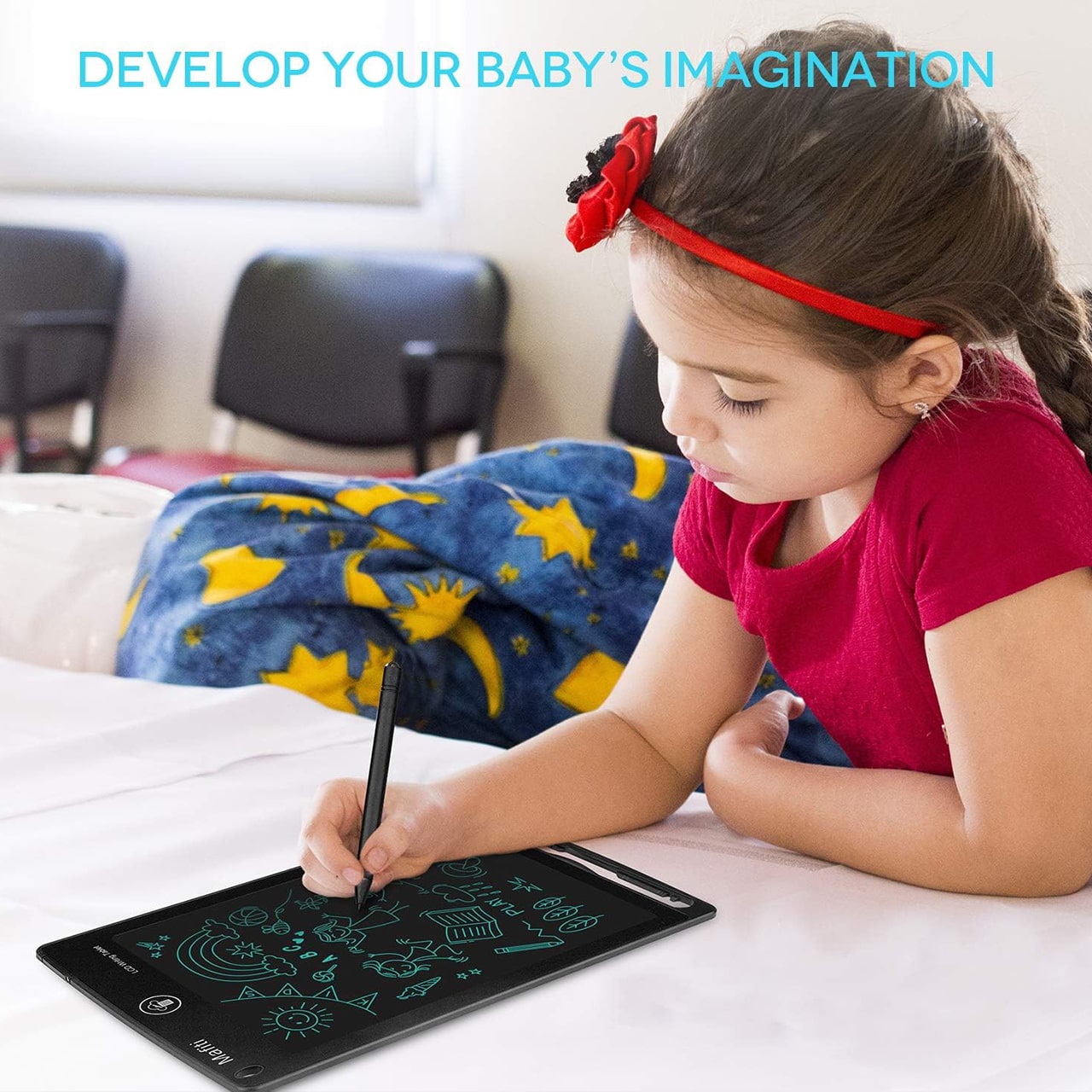 KidsBundle, LED pen tablet a 4 magické pracovné zošity na učenie písania a kreslenia - Image 7