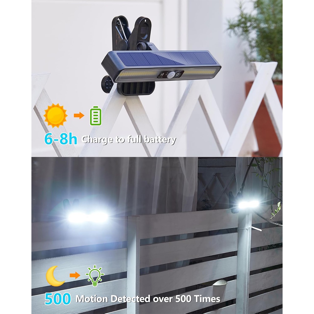 LampClip, vonkajšia solárna lampa s pohybovým senzorom - Image 2