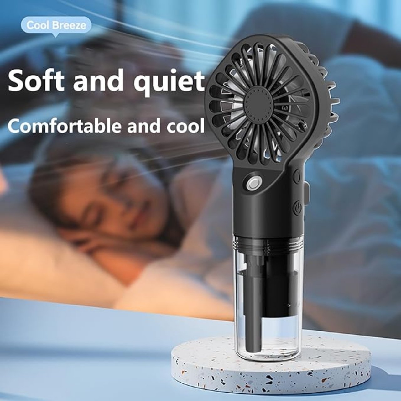 Misty, prenosný mini ventilátor s integrovaným zvlhčovačom - Image 4