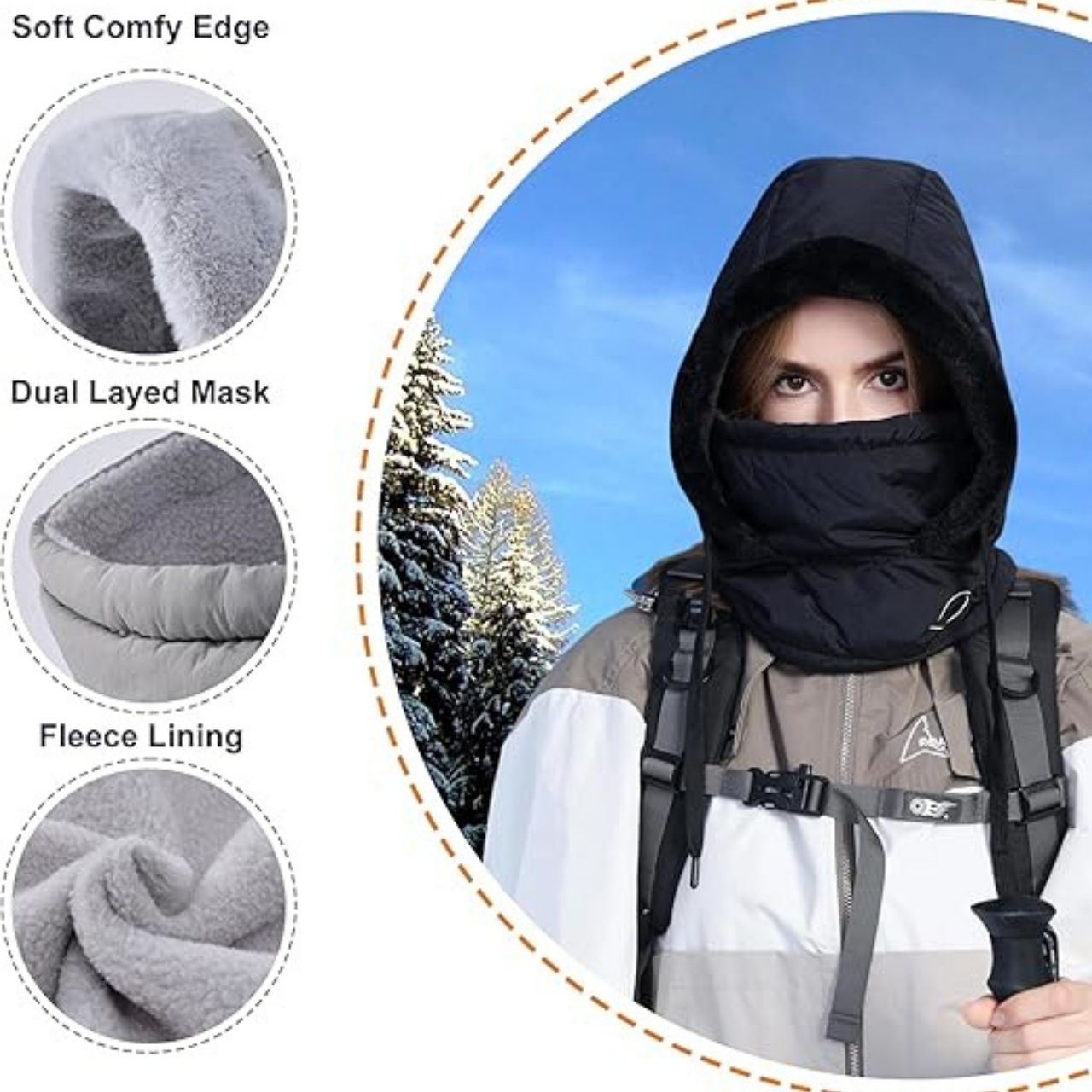 MuffHat, zimná čiapka so šálom a maskou - Image 5
