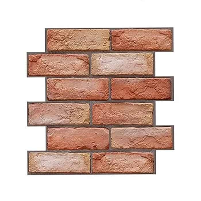 NewYorkWall, trojrozmerné samolepky na stenu s efektom oranžových tehál (10 ks) - Image 2