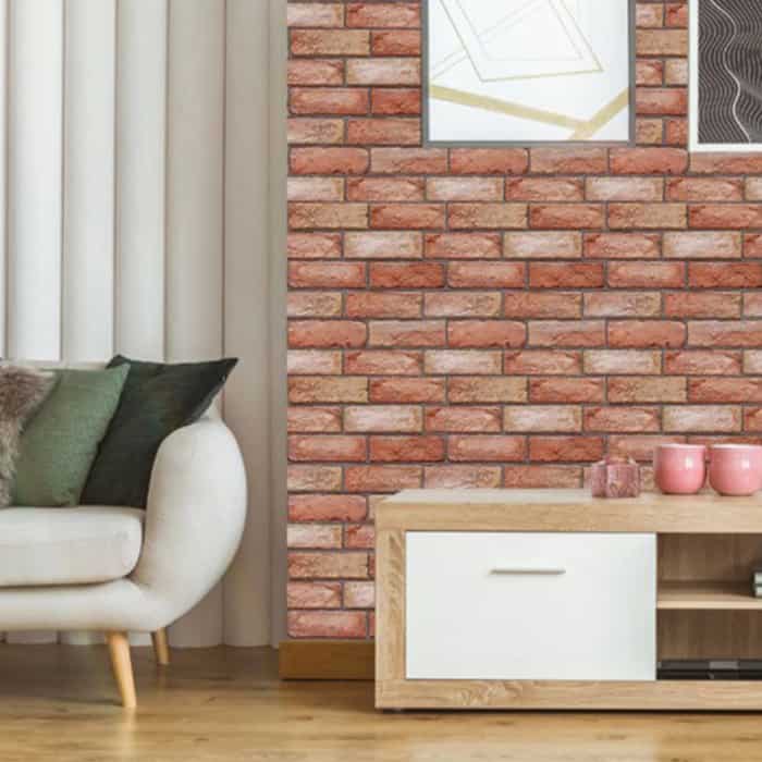 NewYorkWall, trojrozmerné samolepky na stenu s efektom oranžových tehál (10 ks) - Image 5