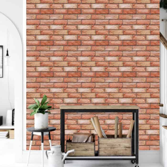 NewYorkWall, trojrozmerné samolepky na stenu s efektom oranžových tehál (10 ks) - Image 6