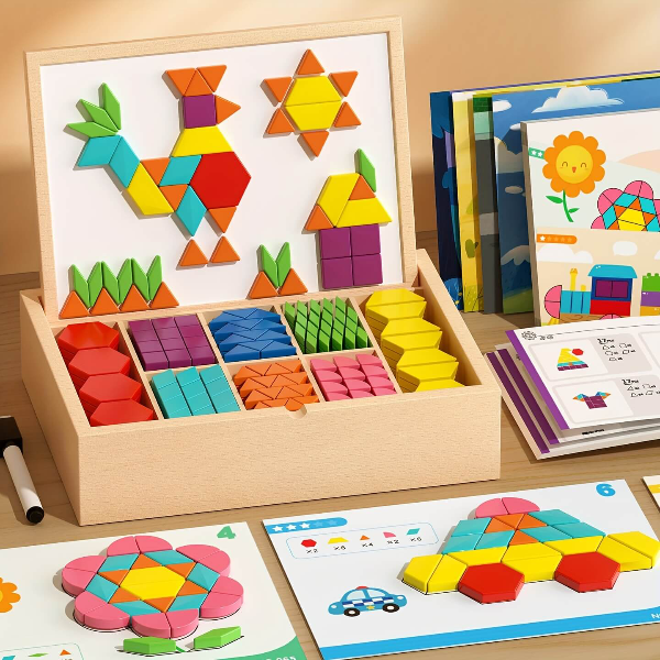 PUZZGEO, Magnetická drevená puzzle súprava (225 kusov) - Image 7