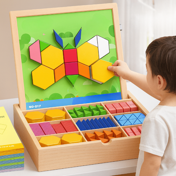 PUZZGEO, Magnetická drevená puzzle súprava (225 kusov) - Image 9