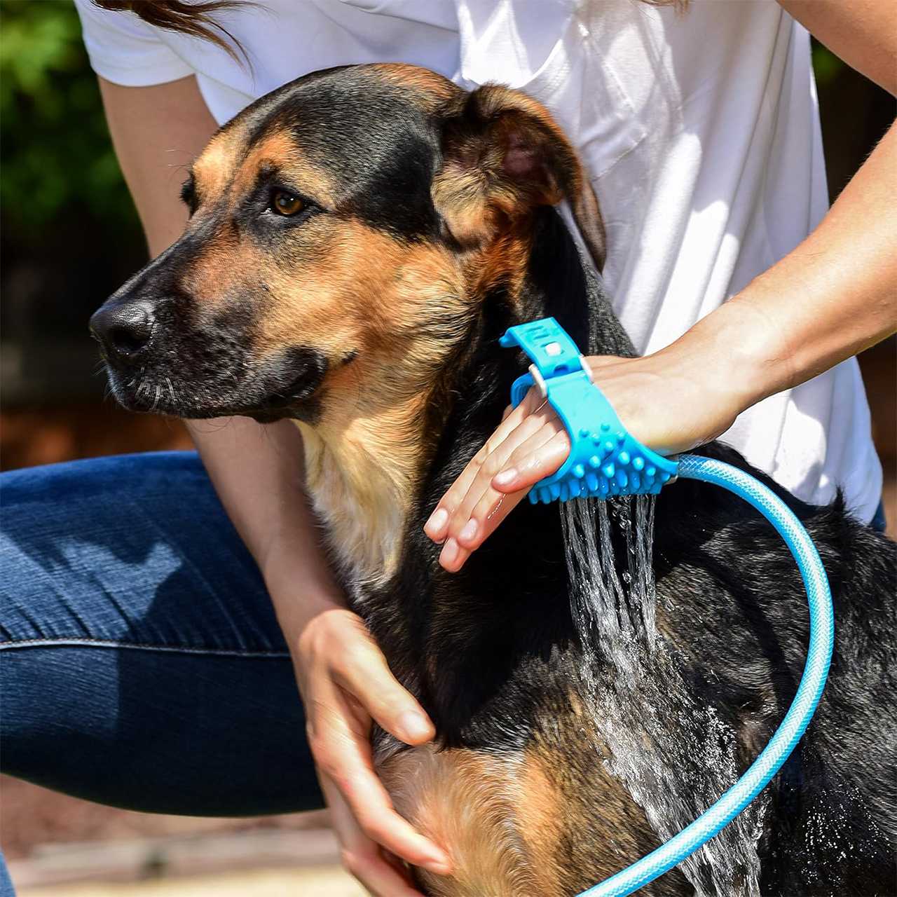 PawBath, viacúčelová masážna kefa na kúpanie domácich zvierat - Image 2