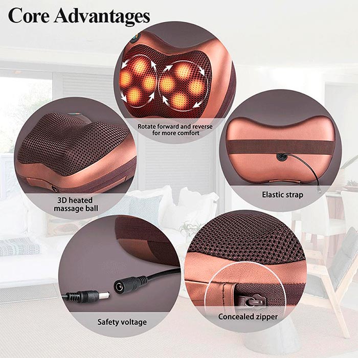 PillowMassager, masážny vankúš na relaxáciu a masáž tela - Image 3