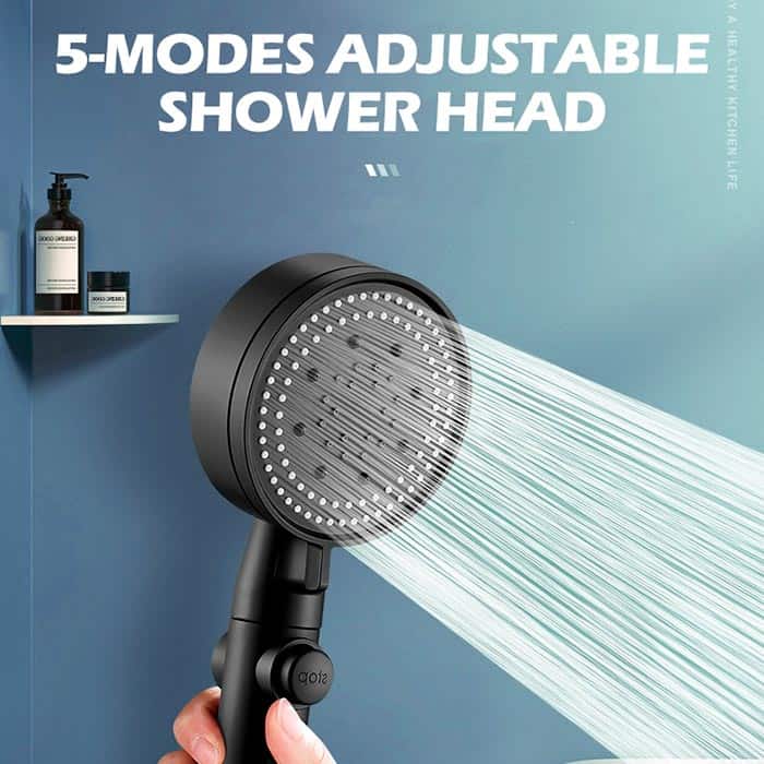PressureShower, sprchovacie rameno s 5 sprchovacími režimami (sprchovacia hlavica, hadica a rukoväť) - Image 3